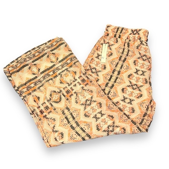 New Directions Aztec Print Palazzo Pants Size Large - Picture 1 of 7